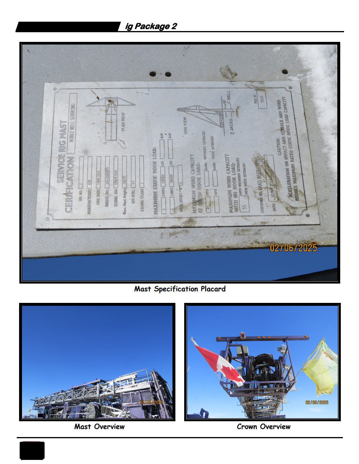 Rig carrier and mast